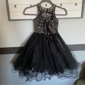 CINDERELLA COUTURE halter illusion neck sleeveless sparkling formal party dress